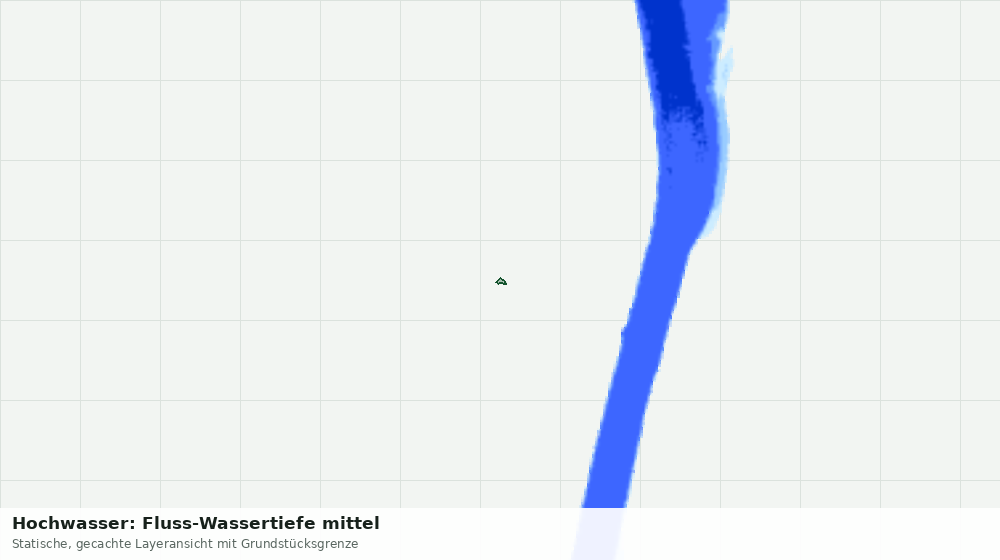 Statische Kartenansicht: Hochwasser: Fluss-Wassertiefe mittel