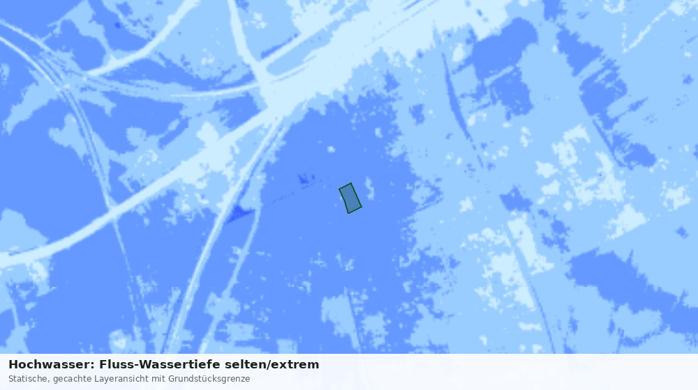 Statische Kartenansicht: Hochwasser: Fluss-Wassertiefe selten/extrem