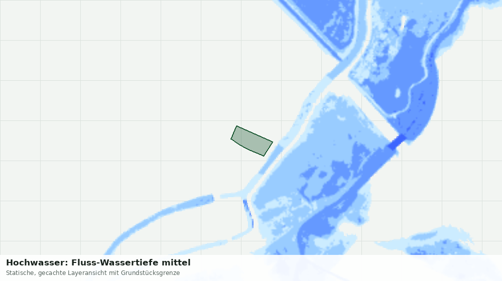 Statische Kartenansicht: Hochwasser: Fluss-Wassertiefe mittel