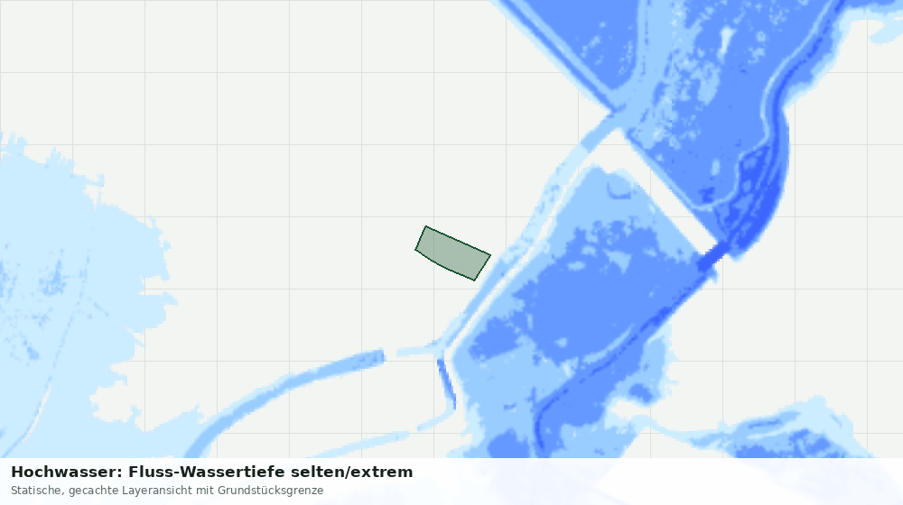 Statische Kartenansicht: Hochwasser: Fluss-Wassertiefe selten/extrem