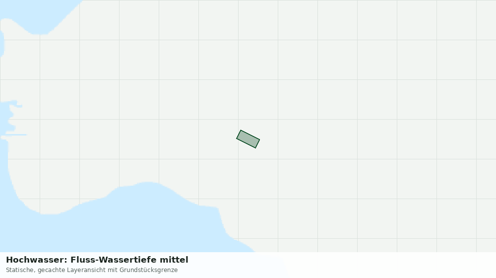 Statische Kartenansicht: Hochwasser: Fluss-Wassertiefe mittel