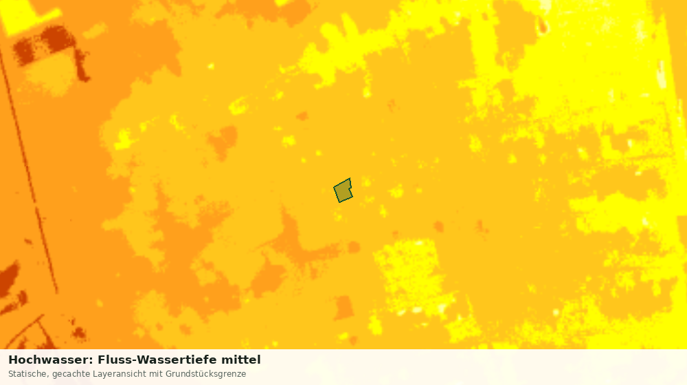 Statische Kartenansicht: Hochwasser: Fluss-Wassertiefe mittel