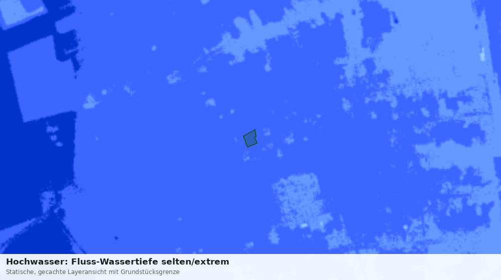 Statische Kartenansicht: Hochwasser: Fluss-Wassertiefe selten/extrem