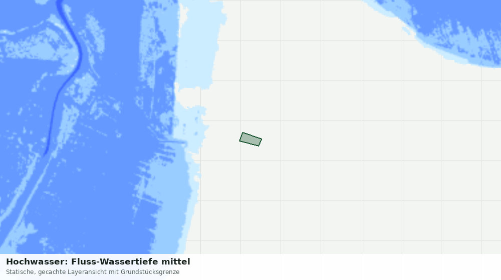 Statische Kartenansicht: Hochwasser: Fluss-Wassertiefe mittel