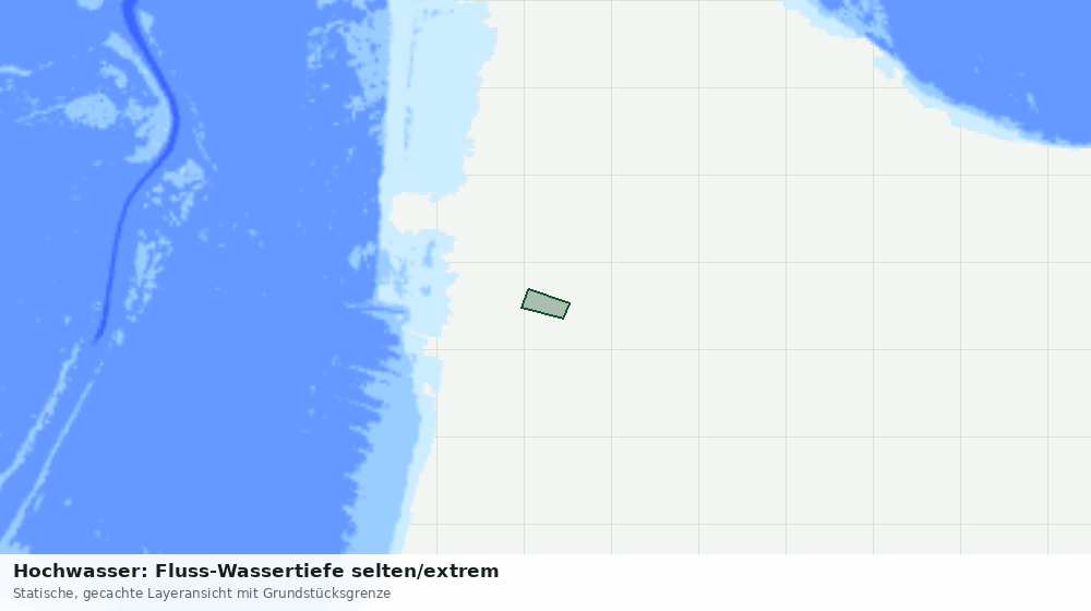Statische Kartenansicht: Hochwasser: Fluss-Wassertiefe selten/extrem
