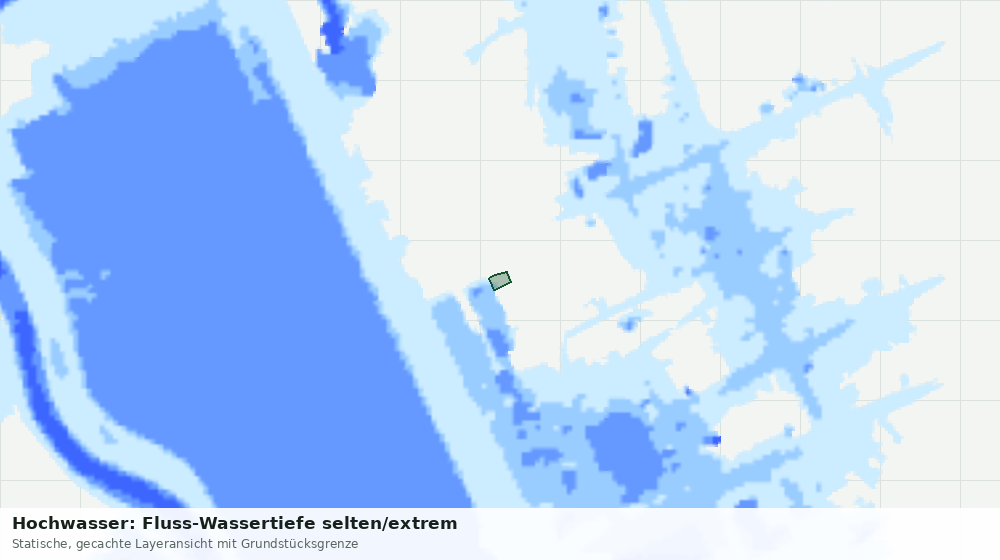 Statische Kartenansicht: Hochwasser: Fluss-Wassertiefe selten/extrem