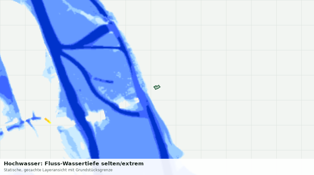 Statische Kartenansicht: Hochwasser: Fluss-Wassertiefe selten/extrem