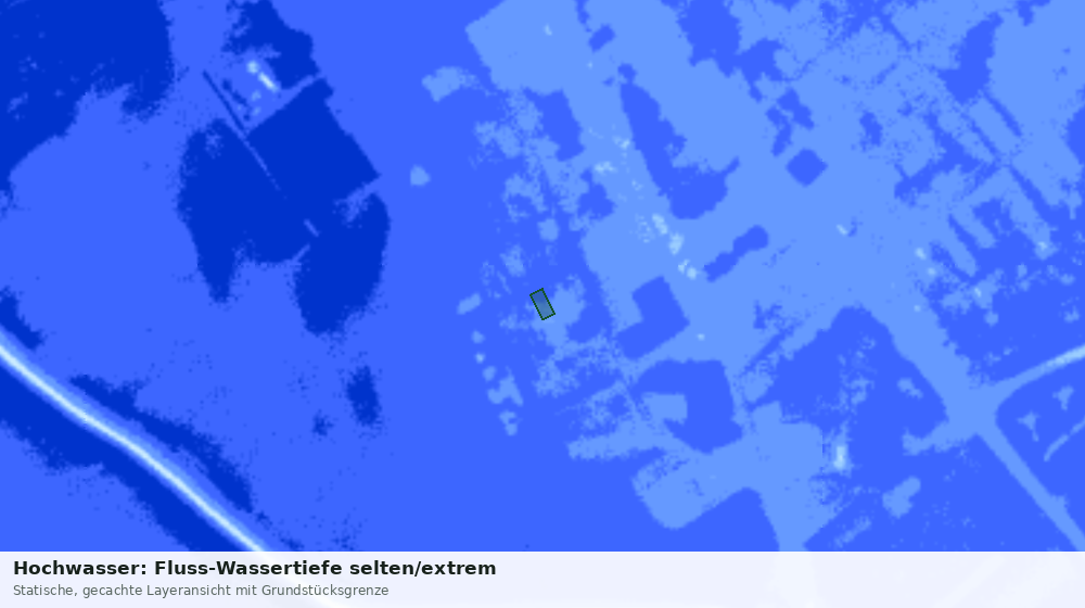 Statische Kartenansicht: Hochwasser: Fluss-Wassertiefe selten/extrem