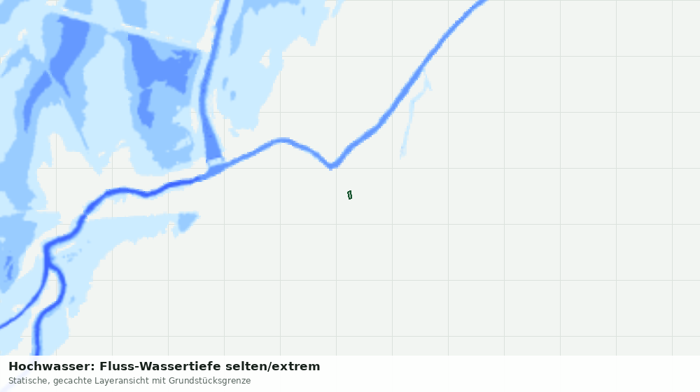 Statische Kartenansicht: Hochwasser: Fluss-Wassertiefe selten/extrem