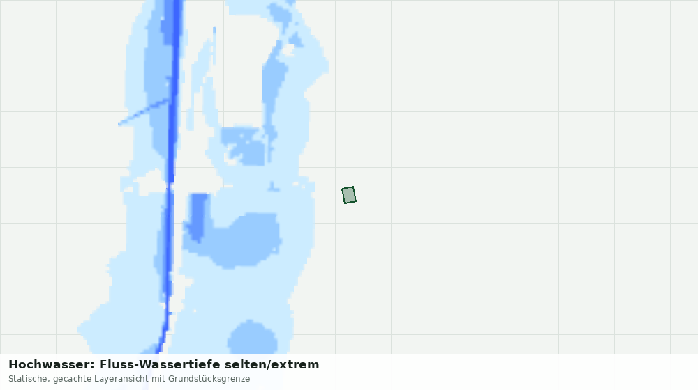 Statische Kartenansicht: Hochwasser: Fluss-Wassertiefe selten/extrem
