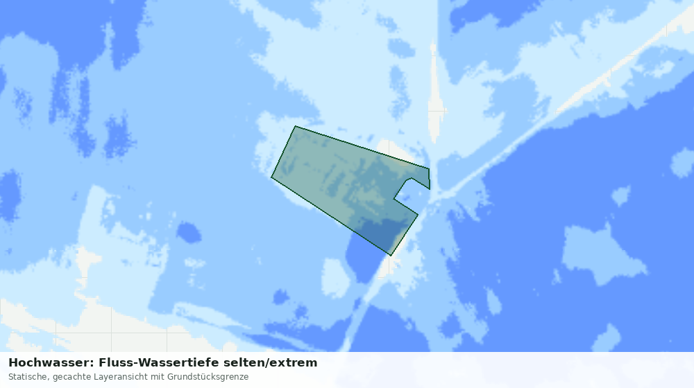 Statische Kartenansicht: Hochwasser: Fluss-Wassertiefe selten/extrem