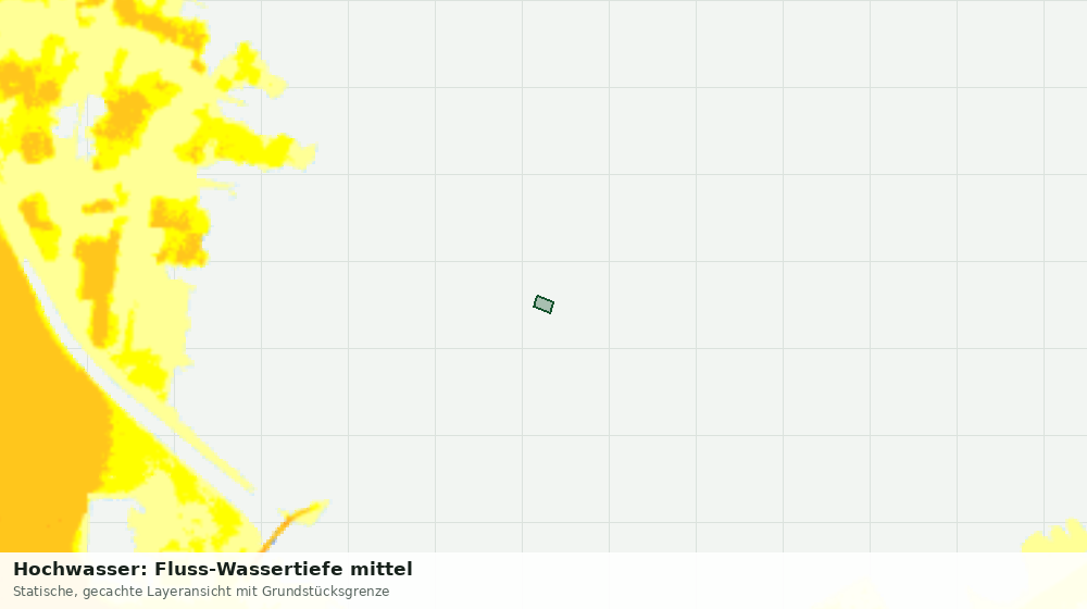 Statische Kartenansicht: Hochwasser: Fluss-Wassertiefe mittel