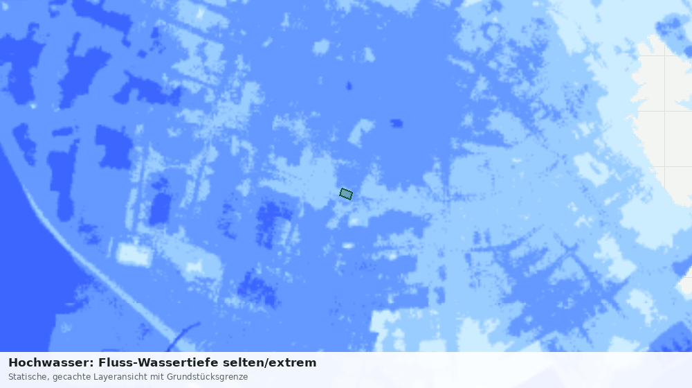 Statische Kartenansicht: Hochwasser: Fluss-Wassertiefe selten/extrem
