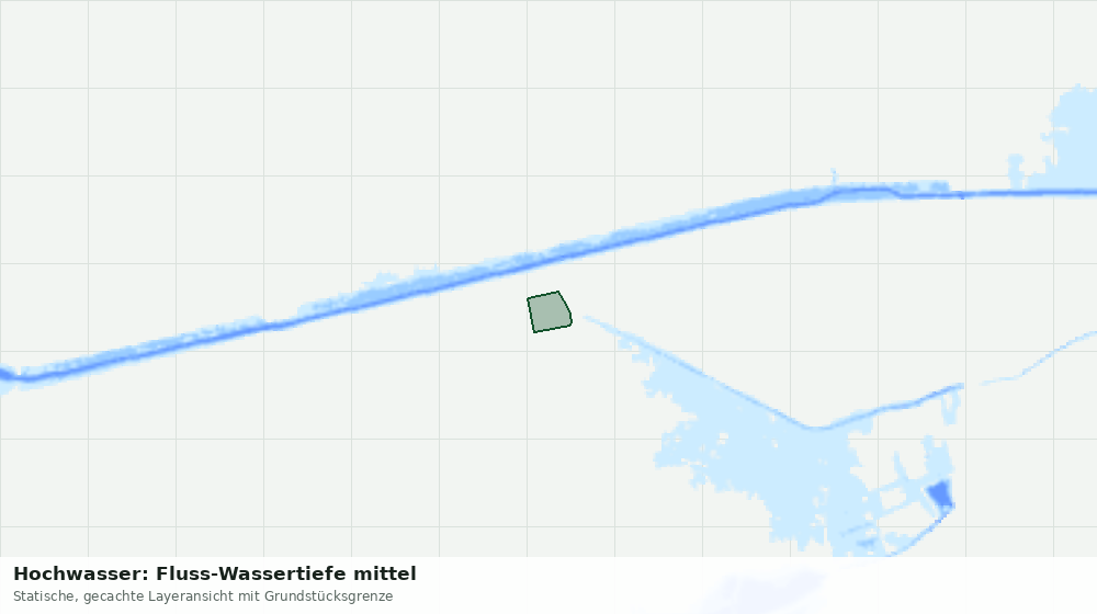 Statische Kartenansicht: Hochwasser: Fluss-Wassertiefe mittel