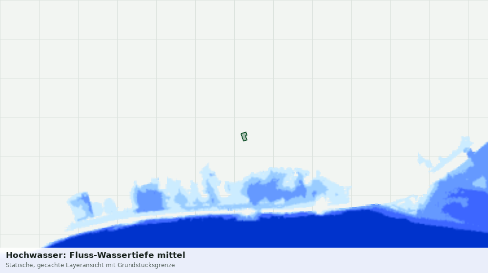 Statische Kartenansicht: Hochwasser: Fluss-Wassertiefe mittel