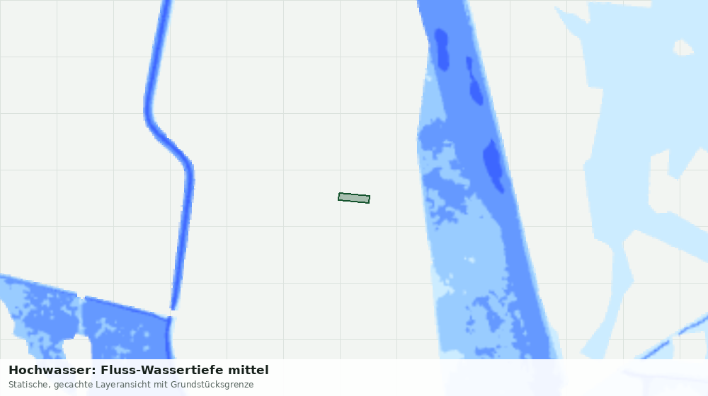 Statische Kartenansicht: Hochwasser: Fluss-Wassertiefe mittel