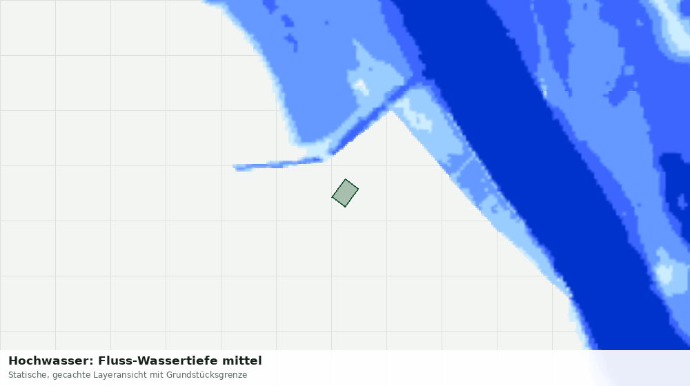 Statische Kartenansicht: Hochwasser: Fluss-Wassertiefe mittel