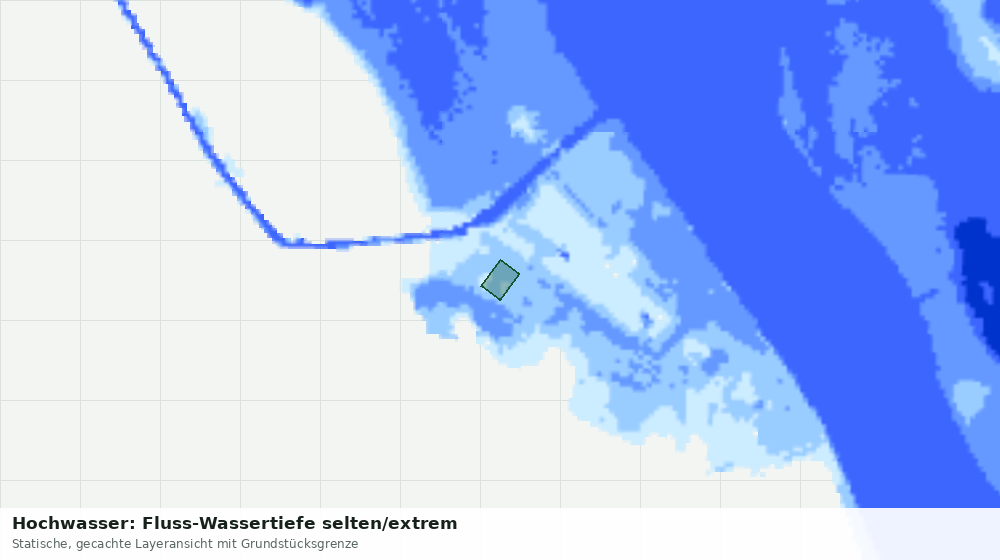 Statische Kartenansicht: Hochwasser: Fluss-Wassertiefe selten/extrem