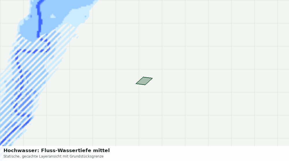 Statische Kartenansicht: Hochwasser: Fluss-Wassertiefe mittel