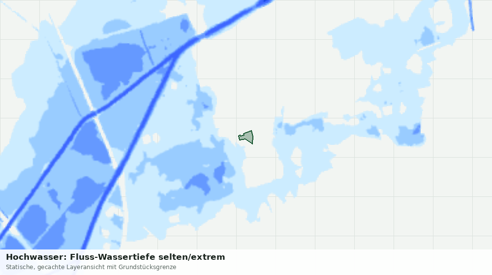 Statische Kartenansicht: Hochwasser: Fluss-Wassertiefe selten/extrem