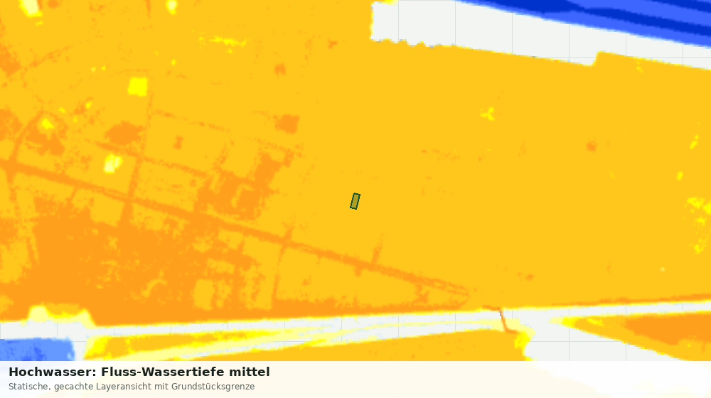Statische Kartenansicht: Hochwasser: Fluss-Wassertiefe mittel