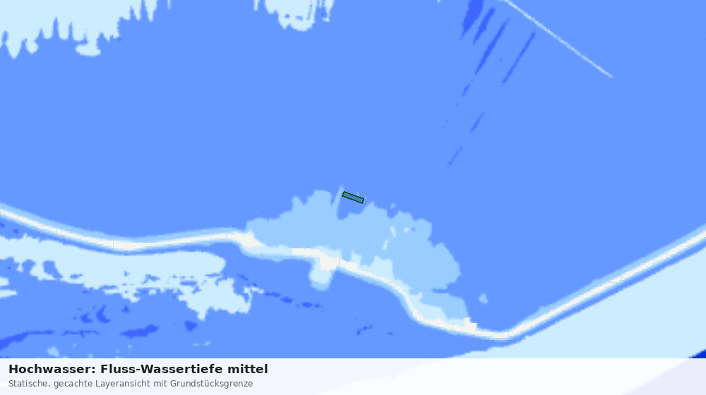 Statische Kartenansicht: Hochwasser: Fluss-Wassertiefe mittel