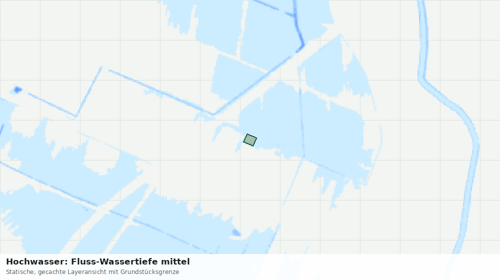 Statische Kartenansicht: Hochwasser: Fluss-Wassertiefe mittel