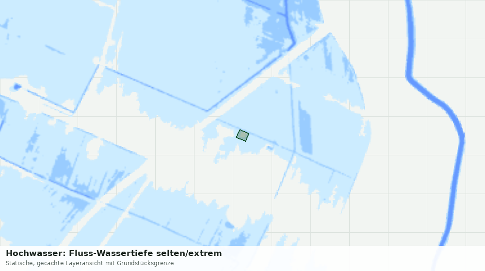 Statische Kartenansicht: Hochwasser: Fluss-Wassertiefe selten/extrem