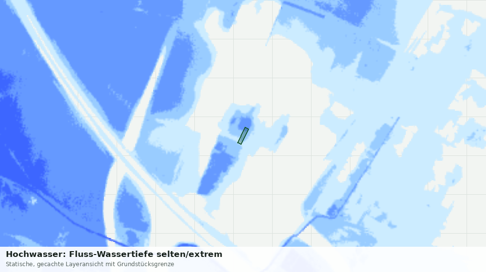 Statische Kartenansicht: Hochwasser: Fluss-Wassertiefe selten/extrem