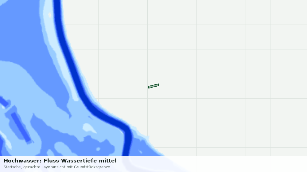Statische Kartenansicht: Hochwasser: Fluss-Wassertiefe mittel