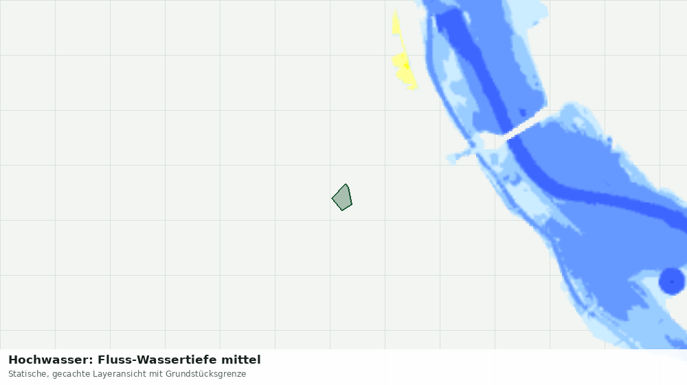 Statische Kartenansicht: Hochwasser: Fluss-Wassertiefe mittel