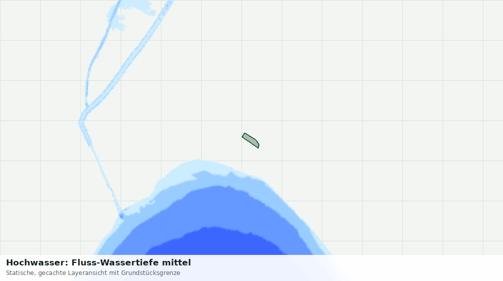 Statische Kartenansicht: Hochwasser: Fluss-Wassertiefe mittel