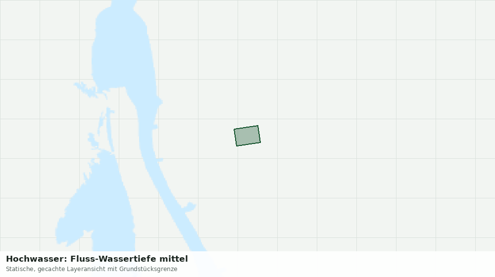 Statische Kartenansicht: Hochwasser: Fluss-Wassertiefe mittel