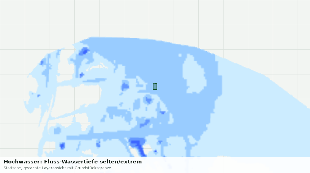 Statische Kartenansicht: Hochwasser: Fluss-Wassertiefe selten/extrem