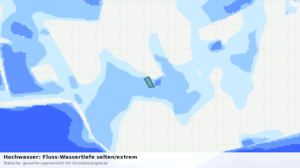Statische Kartenansicht: Hochwasser: Fluss-Wassertiefe selten/extrem