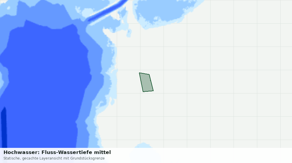 Statische Kartenansicht: Hochwasser: Fluss-Wassertiefe mittel