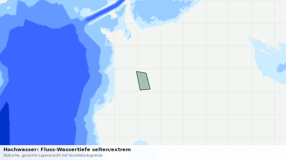 Statische Kartenansicht: Hochwasser: Fluss-Wassertiefe selten/extrem