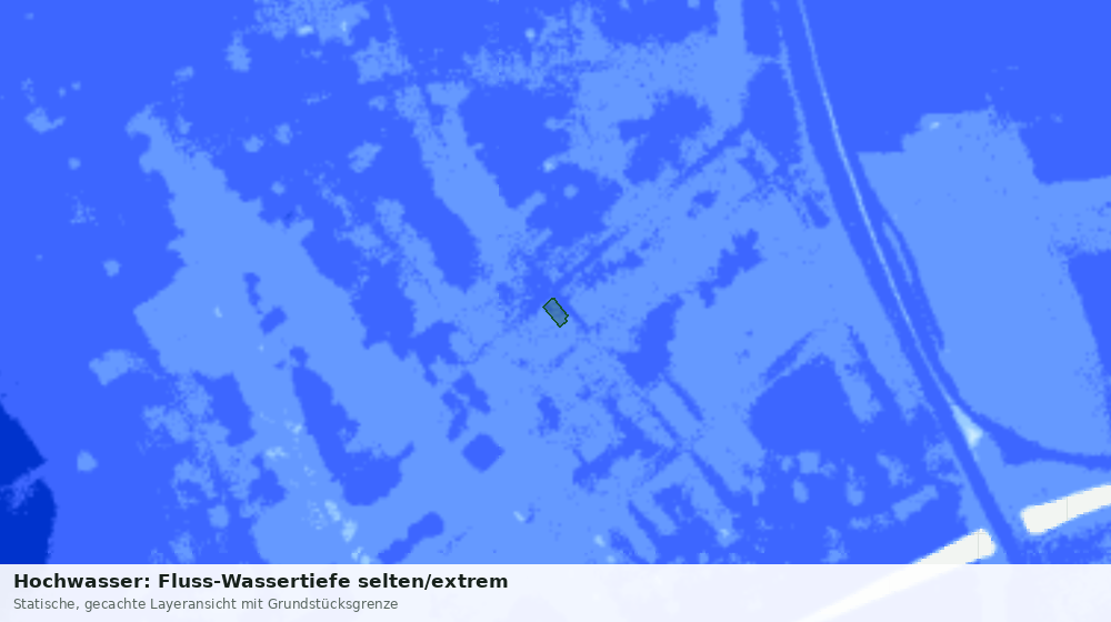 Statische Kartenansicht: Hochwasser: Fluss-Wassertiefe selten/extrem