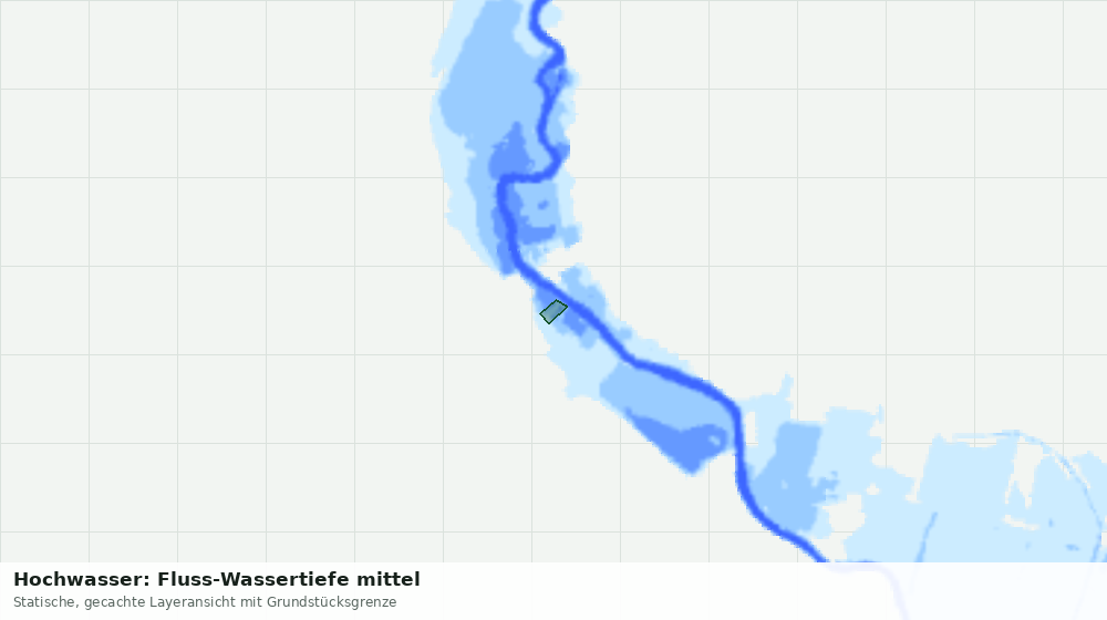 Statische Kartenansicht: Hochwasser: Fluss-Wassertiefe mittel