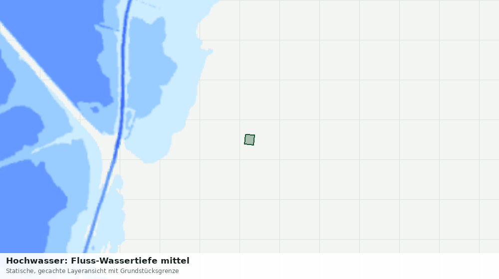 Statische Kartenansicht: Hochwasser: Fluss-Wassertiefe mittel