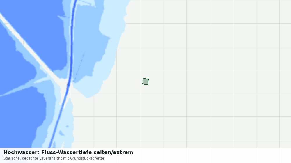 Statische Kartenansicht: Hochwasser: Fluss-Wassertiefe selten/extrem