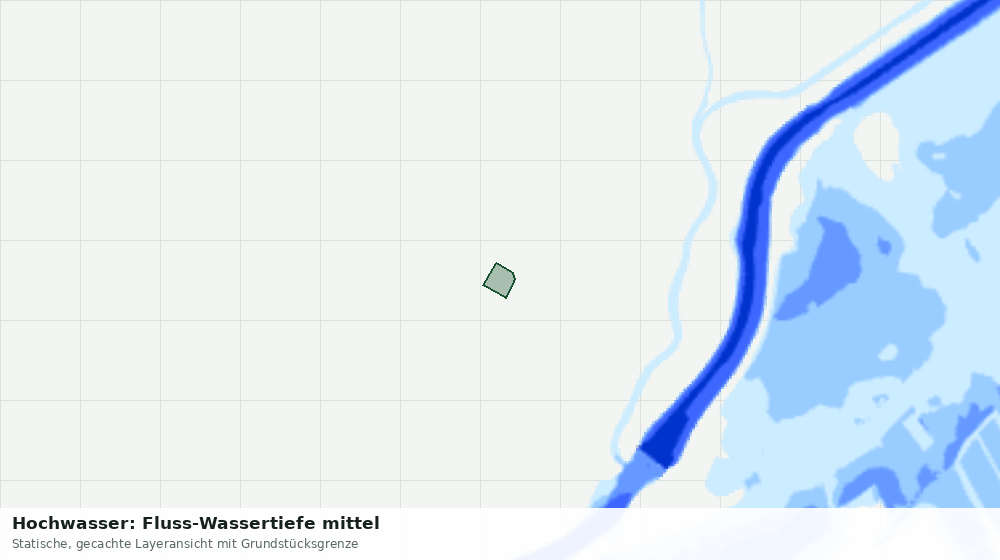 Statische Kartenansicht: Hochwasser: Fluss-Wassertiefe mittel