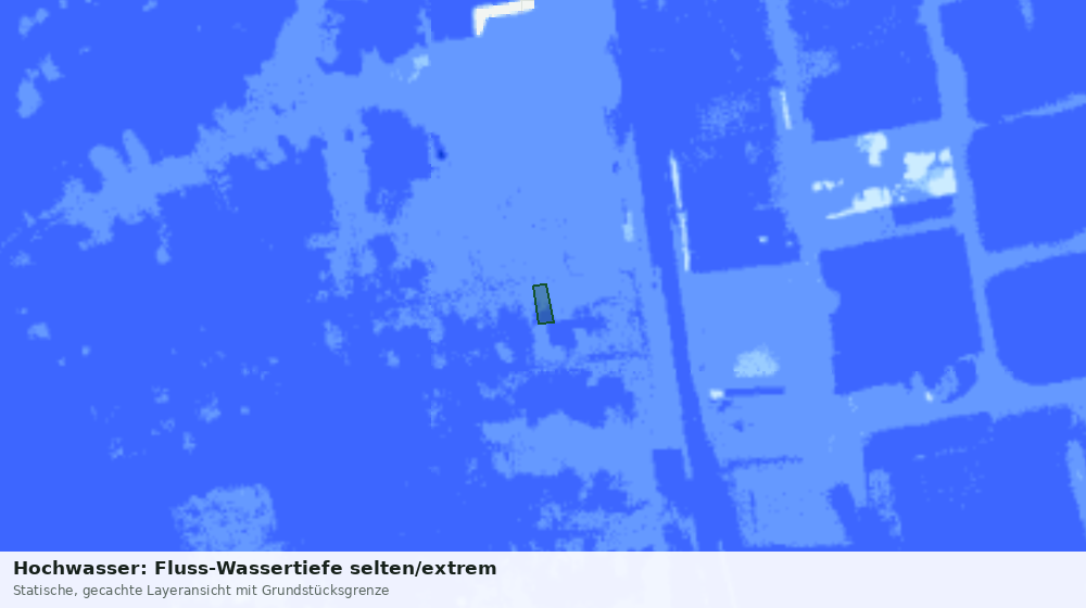 Statische Kartenansicht: Hochwasser: Fluss-Wassertiefe selten/extrem