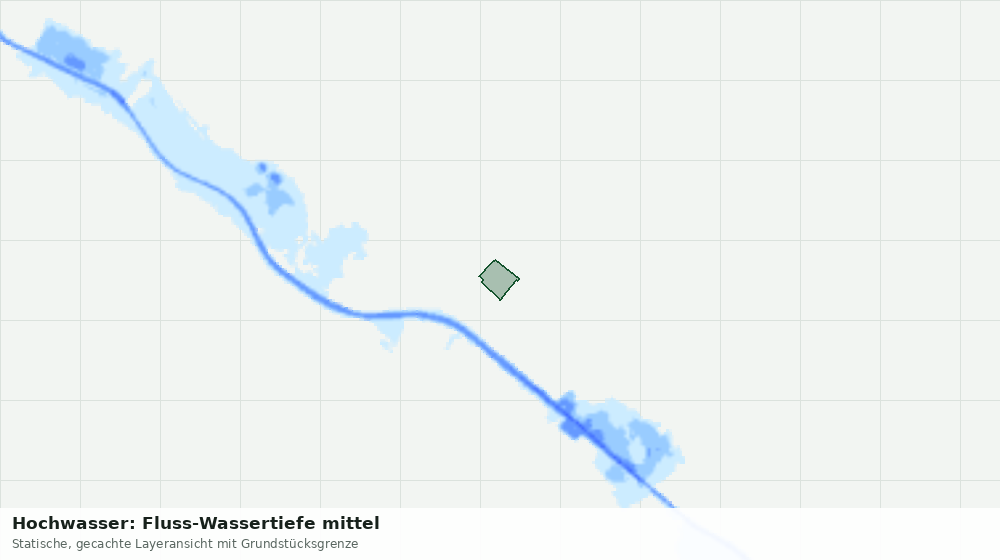 Statische Kartenansicht: Hochwasser: Fluss-Wassertiefe mittel