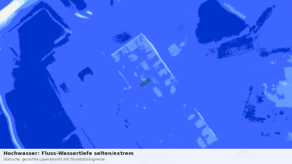 Statische Kartenansicht: Hochwasser: Fluss-Wassertiefe selten/extrem