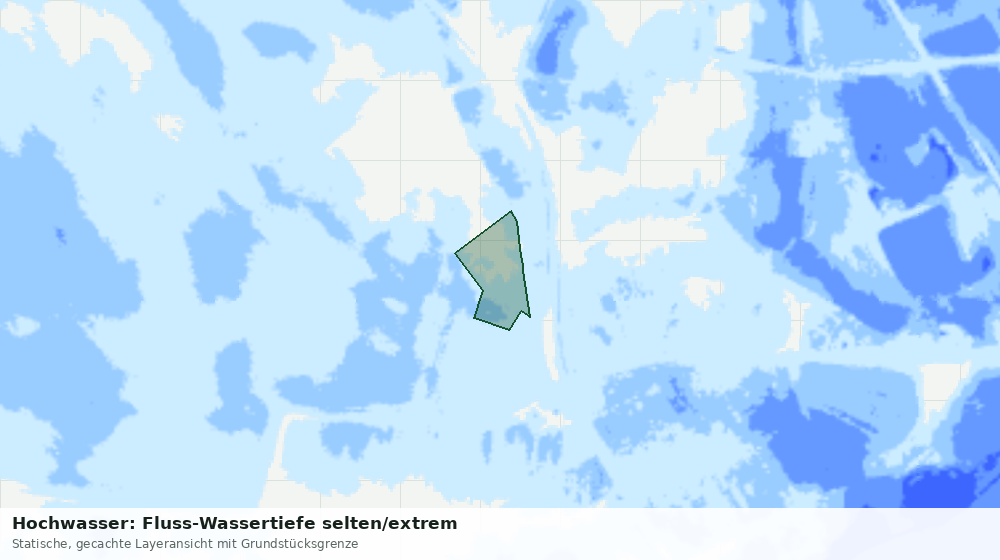 Statische Kartenansicht: Hochwasser: Fluss-Wassertiefe selten/extrem