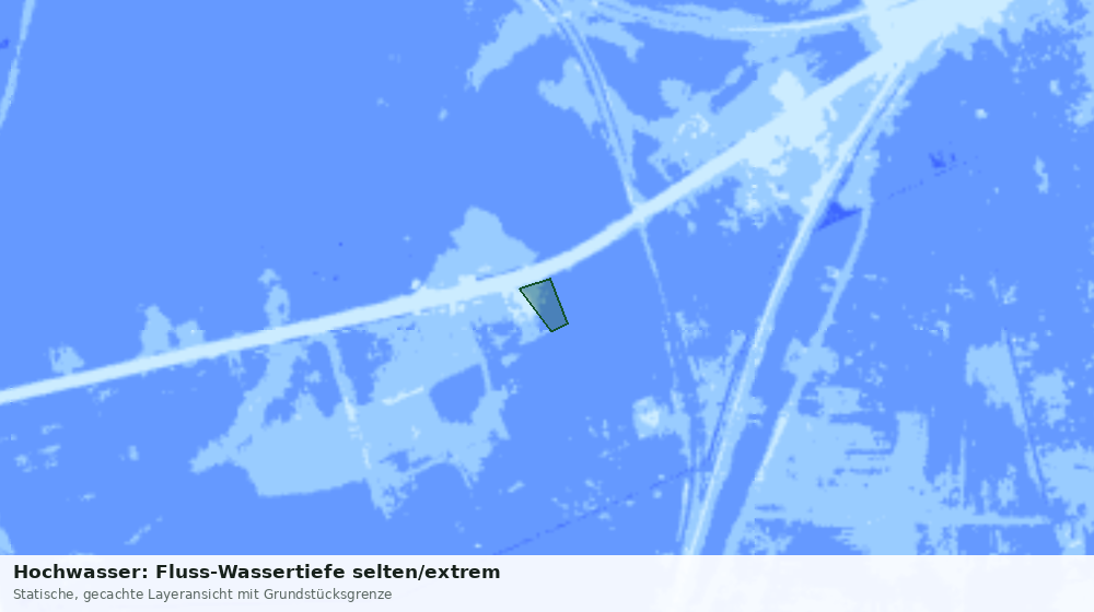 Statische Kartenansicht: Hochwasser: Fluss-Wassertiefe selten/extrem