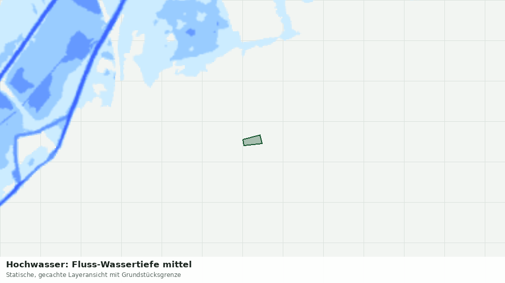 Statische Kartenansicht: Hochwasser: Fluss-Wassertiefe mittel