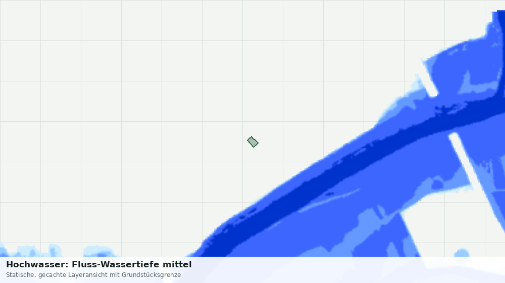 Statische Kartenansicht: Hochwasser: Fluss-Wassertiefe mittel