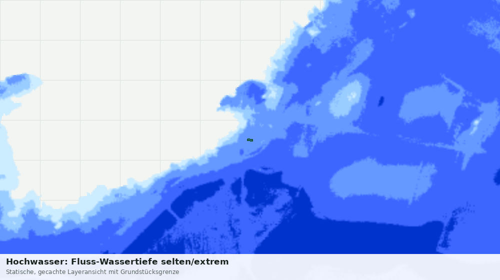 Statische Kartenansicht: Hochwasser: Fluss-Wassertiefe selten/extrem